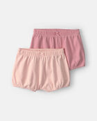 Baby Girl 2-Pack Cotton Shorts - Pink, image 1 of 5 slides