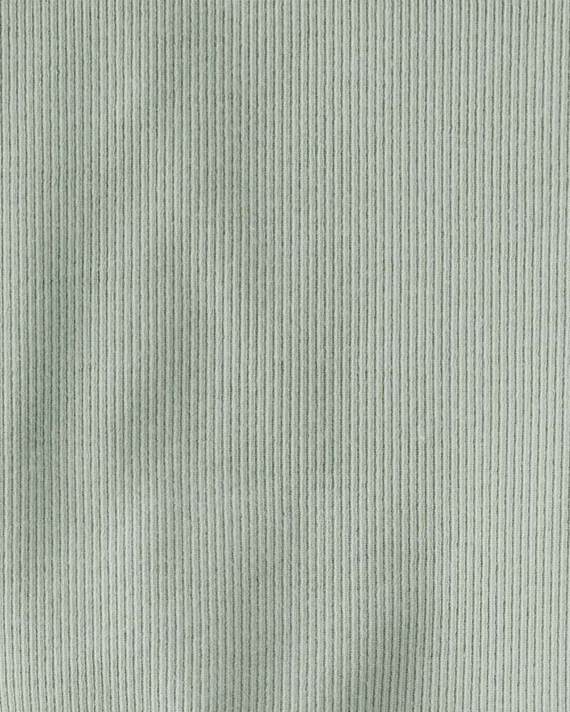 Enfant en bas âge Ensemble pyjama en coton biologique vert, image 3 sur 4 diapositives