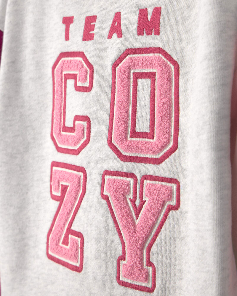 Tout-petit fille Chandail en jersey bouclette &laquo;Team Cozy&raquo; - Rose/Cr&egrave;me, image 5 sur 6 diapositives
