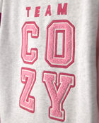 Tout-petit fille Chandail en jersey bouclette &laquo;Team Cozy&raquo; - Rose/Cr&egrave;me, image 5 sur 6 diapositives