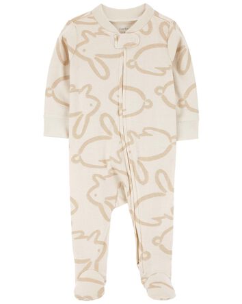 Simple Joys by Carter's Baby Boys' 2-Way Zip Thermal Footed Sleep and Play,  Pack of 2