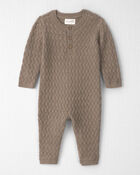 Baby Organic Cotton Sweater Knit Jumpsuit, image 1 of 5 slides