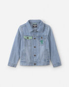Boys St. Patrick's Day Denim Jacket - Light Wash, image 1 of 3 slides