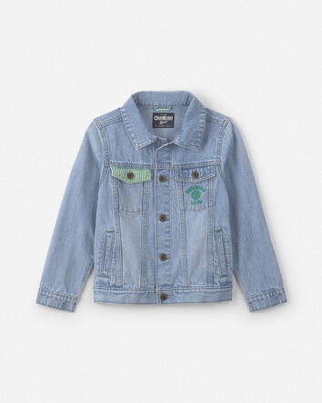 Boys St. Patrick's Day Denim Jacket - Light Wash, 