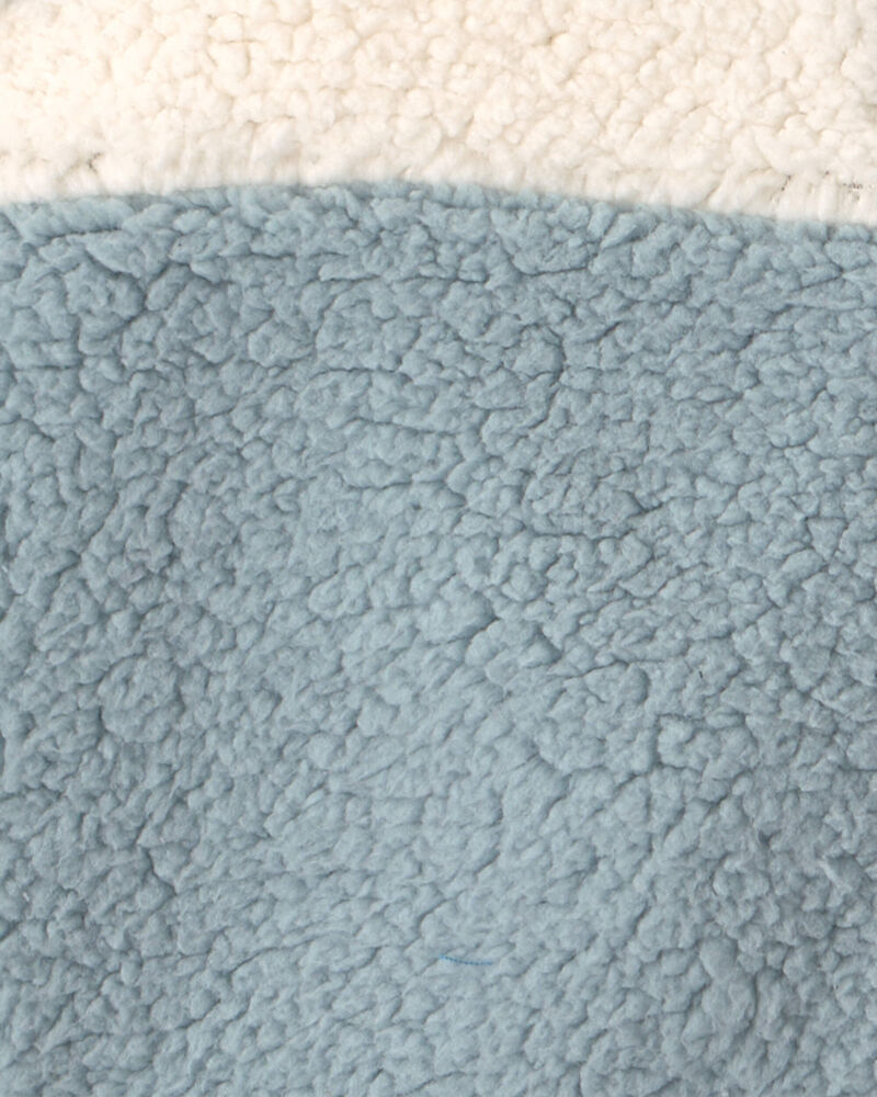 B&eacute;b&eacute; gar&ccedil;on - Ensemble 3 pi&egrave;ces &agrave; superposer en molleton teddy &agrave; motif renard - Bleu, image 3 sur 5 diapositives