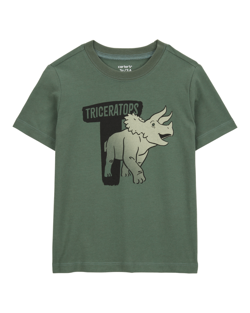 Toddler Dinosaur Short-Sleeve Graphic Tee - Green, image 1 of 3 slides