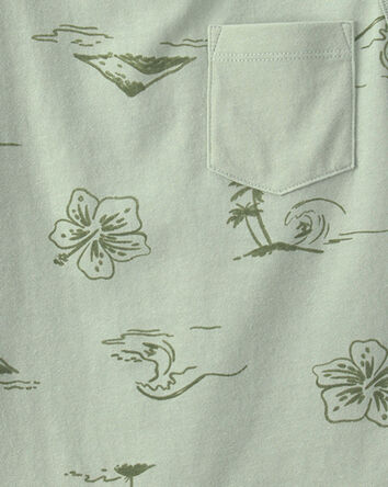 Boys Beach Pocket Tank Top - Green, 