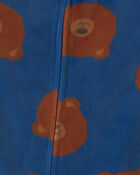 B&eacute;b&eacute; gar&ccedil;on - Pyjama ajust&eacute; 1 pi&egrave;ce en DreamPlush avec fermeture &agrave; glissi&egrave;re double sens et motif ourson - Bleu marine, image 4 sur 4 diapositives