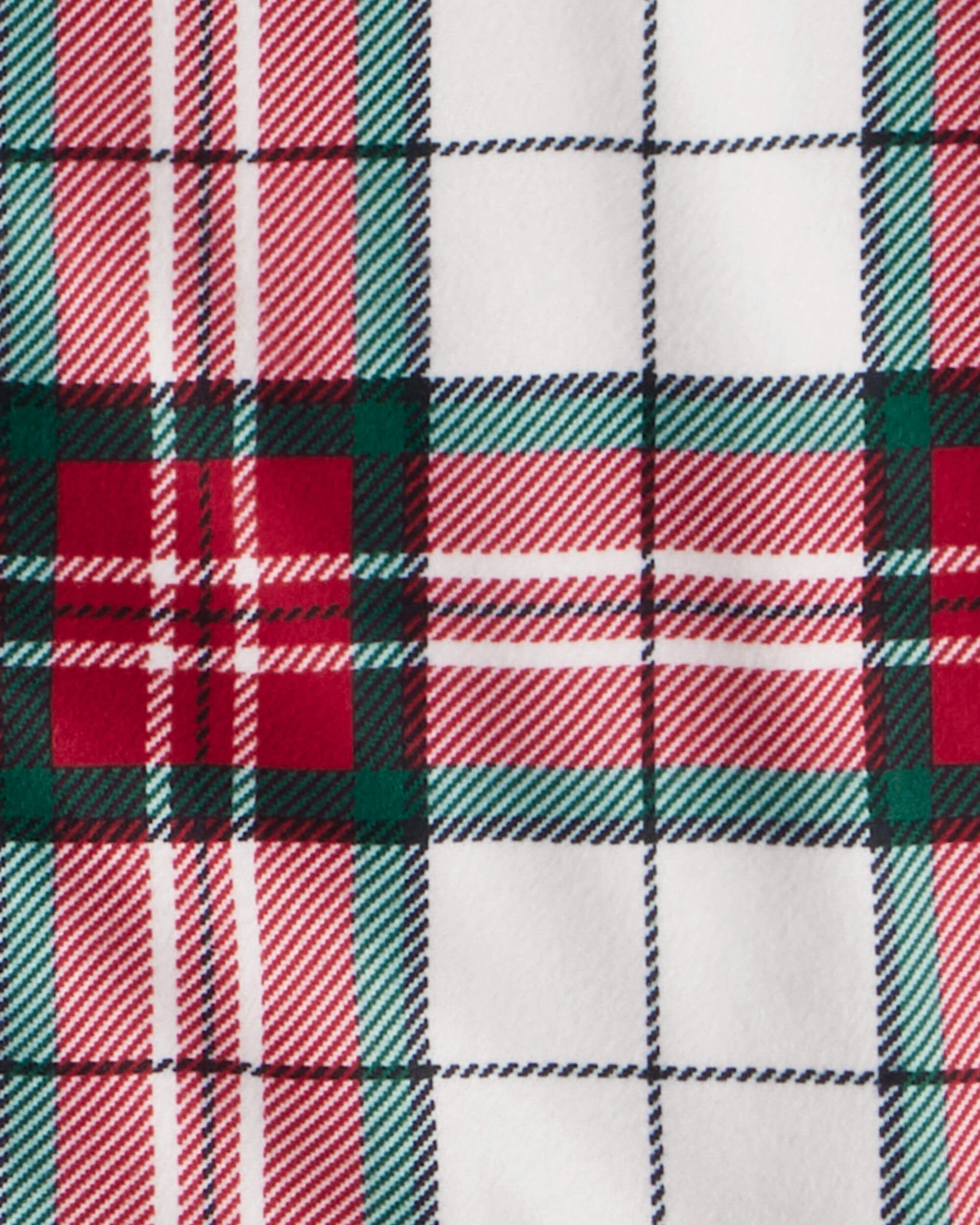 Kid Flannel Plaid Print Long-Sleeve Loose Fit 2-Piece