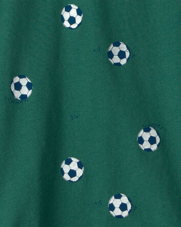 Jeune - T-shirt &agrave; motif soccer - Vert, 