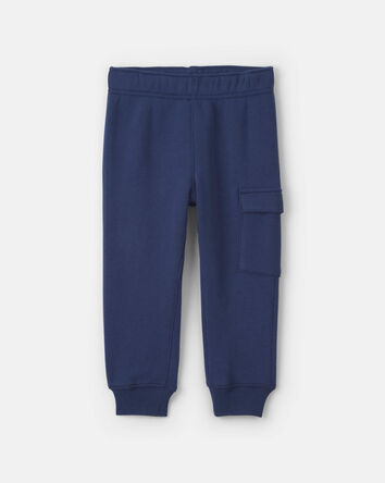 Baby Boy 2-Piece Color Block Fleece Pullover & Pant Set - Navy Blue/Green, 