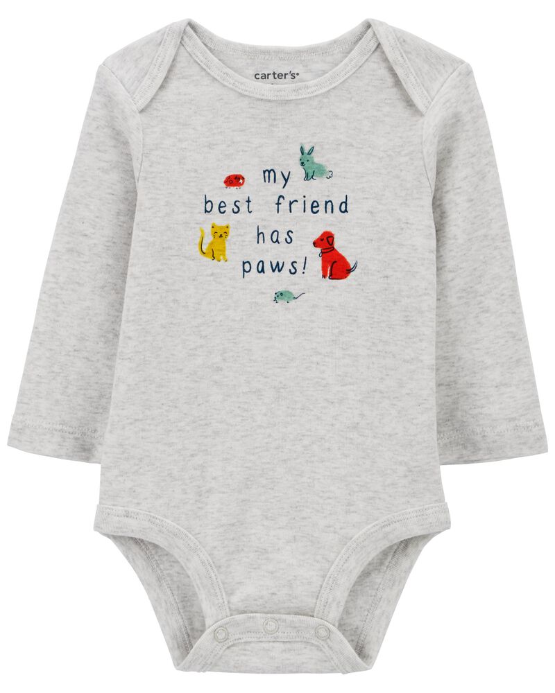 Baby My Best Friend Has Paws Original Bodysuit, image 1 of 3 slides