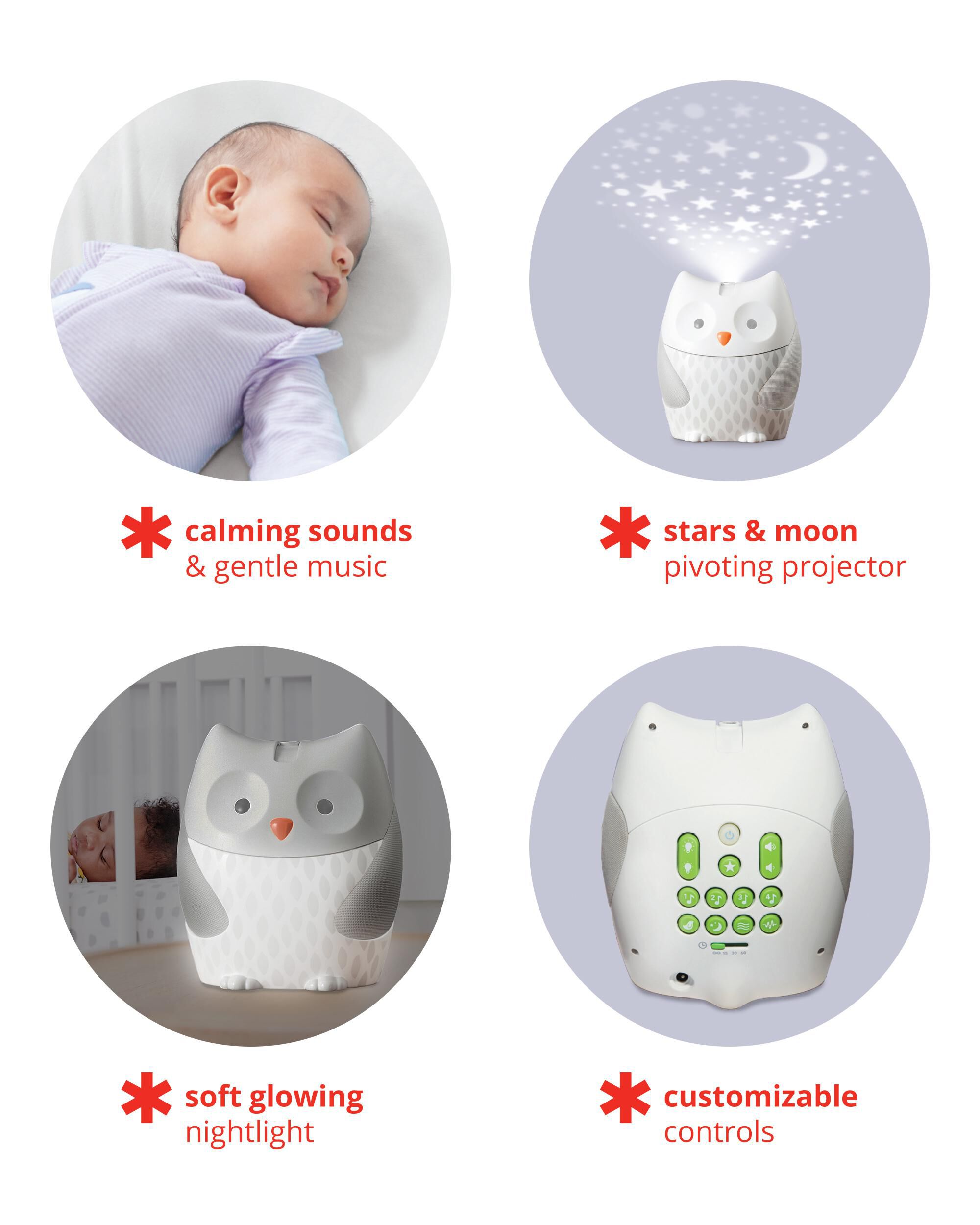 Musical owl nightlight soother discount