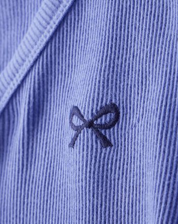 Girls Bow Henley Top - Blue, 