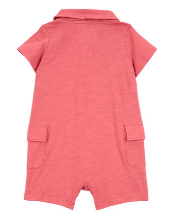 Baby Polo Cotton Romper, 