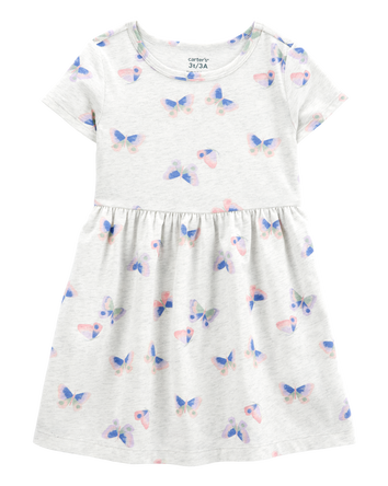 Toddler Butterfly Print Short-Sleeve Dress, 