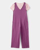 Kid 2-Piece Floral Tee & Jumpsuit Set, image 3 of 6 slides