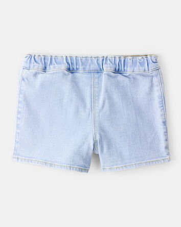 Tout-petit fille - Jupe-short en denim brodée - Bleu, 