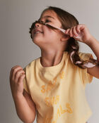 Tout-petit fille - T-shirt &agrave; coupe carr&eacute;e &laquo;Salty Sun Socials&raquo; - Jaune, image 4 sur 5 diapositives