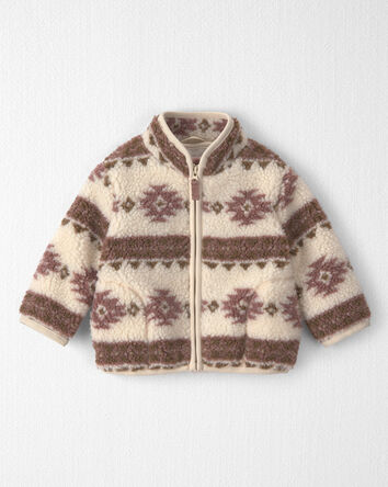 Baby Recycled Southwestern Teddy Fleece Jacket, 