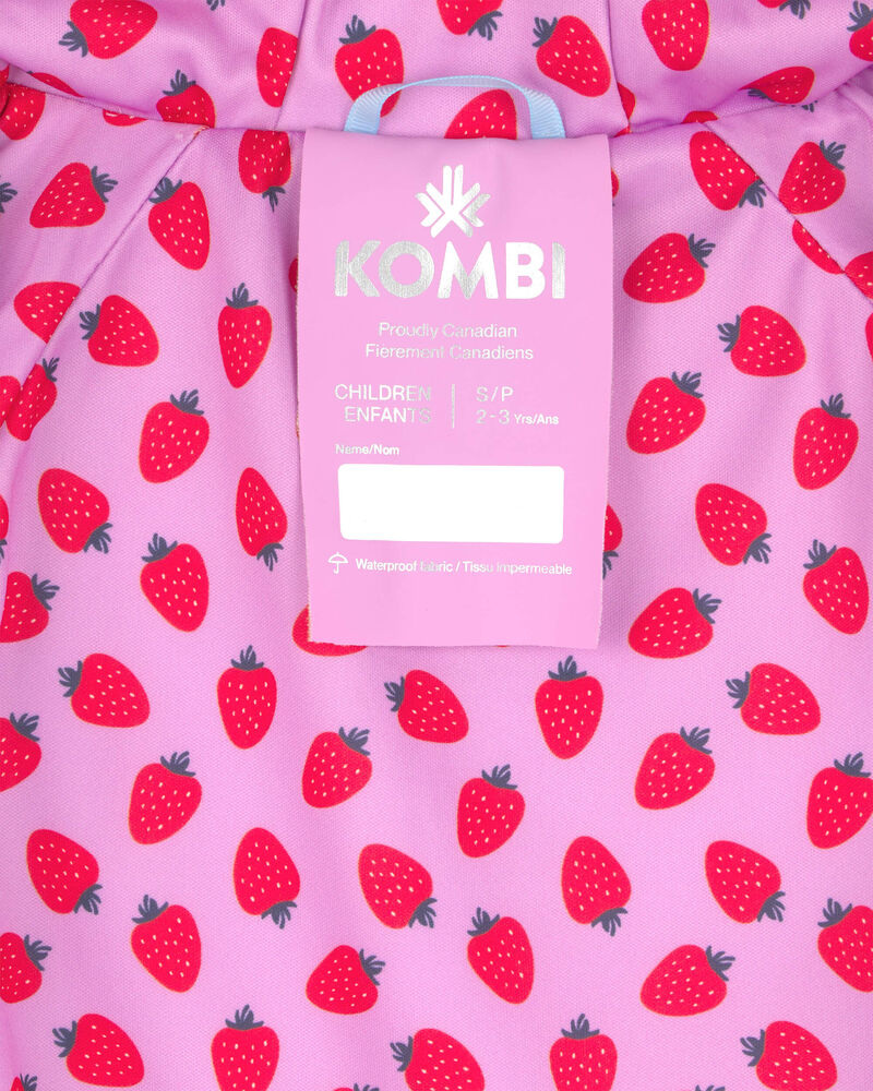 Toddler Girl Kombi Waterproof Rain Jacket- Pink, image 2 of 4 slides