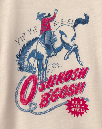 Tout-petit gar&ccedil;on - T-shirt manches longues &agrave; imprim&eacute; cowboy &ndash; Cr&egrave;me, 