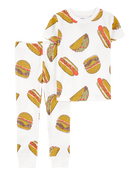 Toddler Boy 2-Piece Food Print 100% Snug Fit Cotton Pyjamas, image 1 of 3 slides