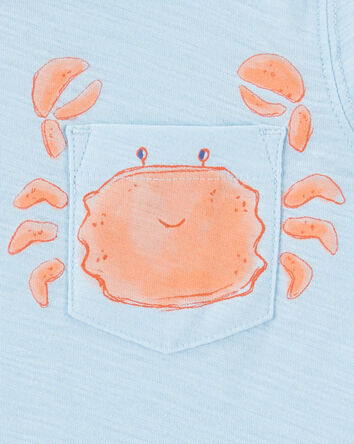 Toddler 2-Piece  Crab Short Set - Blue/Orange, 