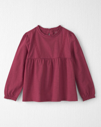 Filles - Haut p&eacute;plum en coton biologique, 