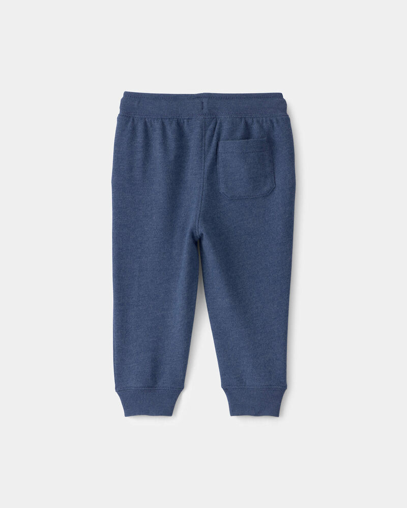 B&eacute;b&eacute; gar&ccedil;on - Pantalon de jogging en jersey bouclette - Bleu, image 2 sur 3 diapositives