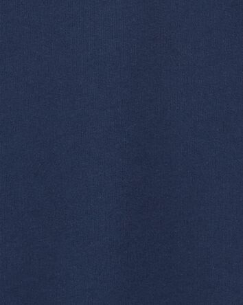 Chandail bleu marine à demi-fermeture à glissière à couleurs contrastées pour tout-petits, 