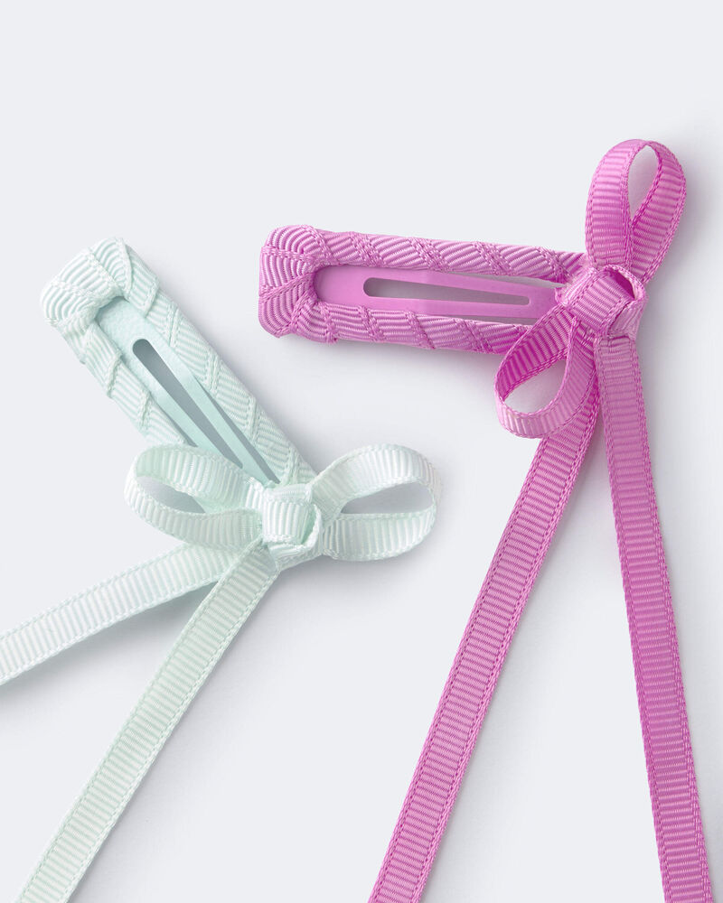 Toddler Girl 2-Pack Bow Clips, image 3 of 5 slides