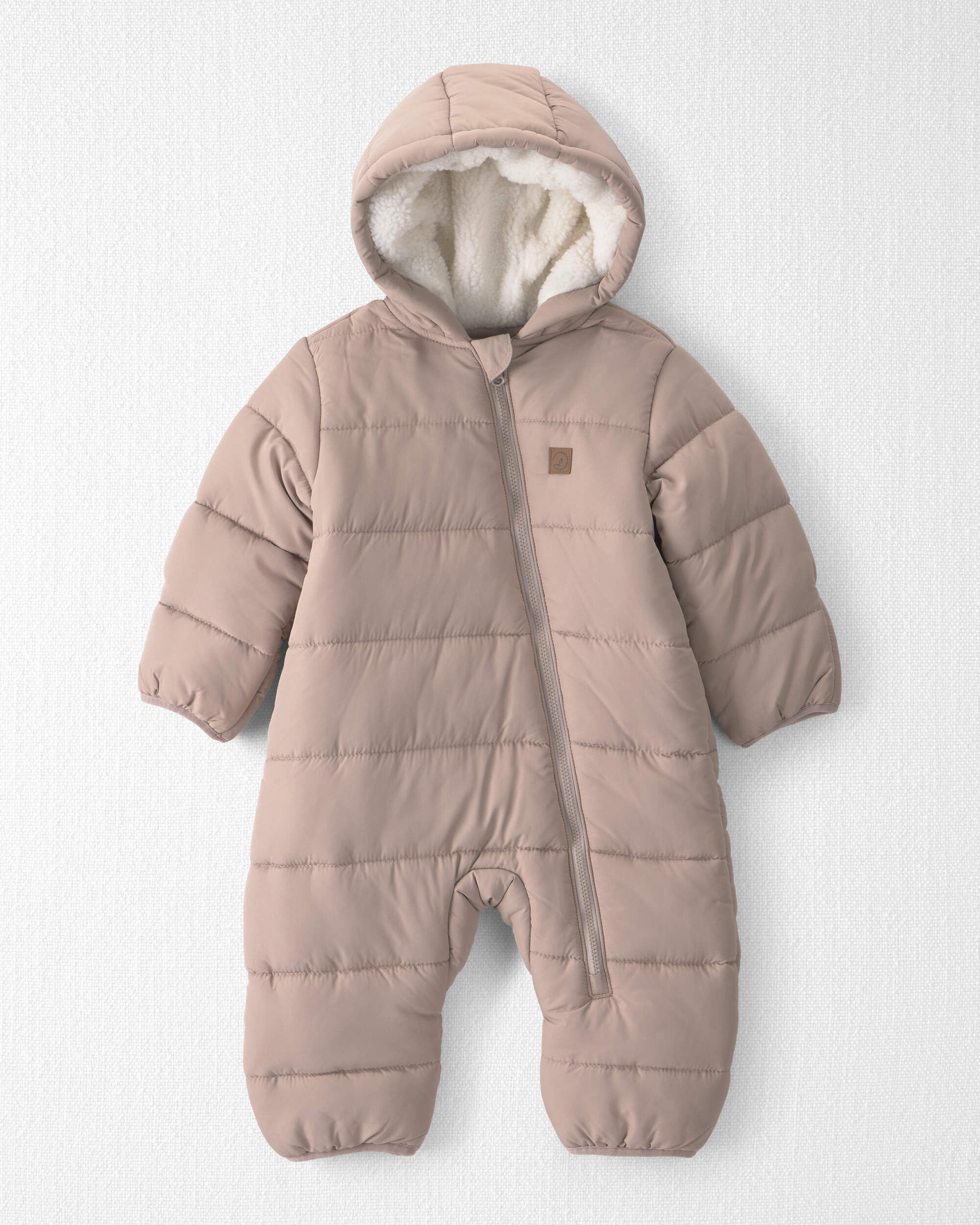 Baby 1-Piece Teddy Fleece Snowsuit Made with Recycled Materials