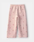 Toddler Girl Floral Fleece Pants - Pink, image 2 of 4 slides