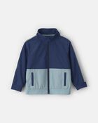 Toddler Boy colour Block Zip-Up Jacket - Navy Blue, image 1 of 9 slides
