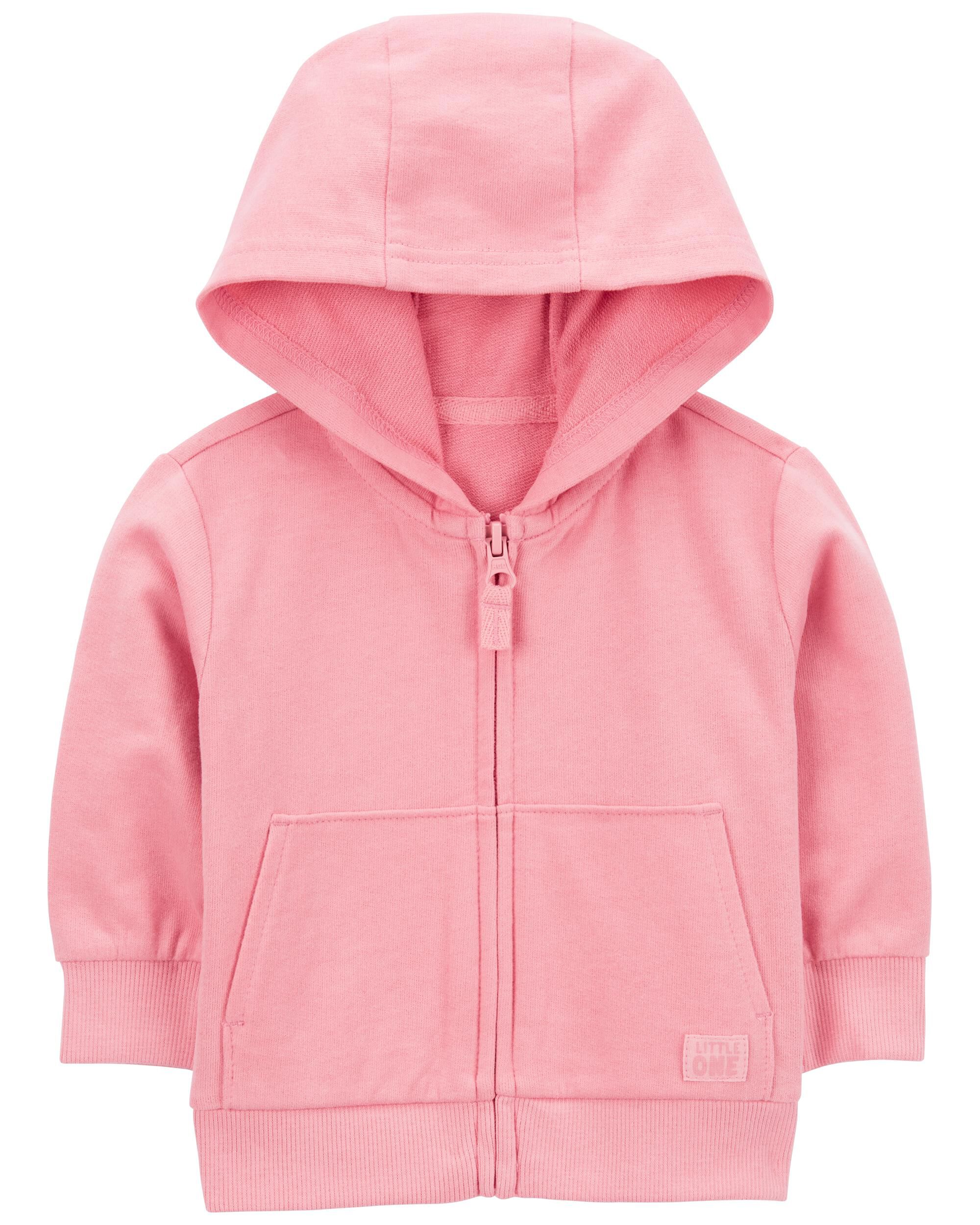 Pink Baby Zip Front French Terry Hoodie Carter s Oshkosh Canada