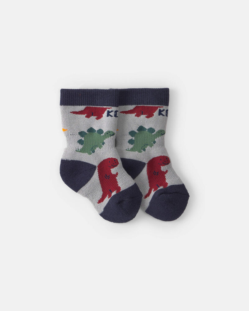 Gar&ccedil;ons - Chaussettes Little Dino Kombi - Gris, image 1 sur 1 diapositives
