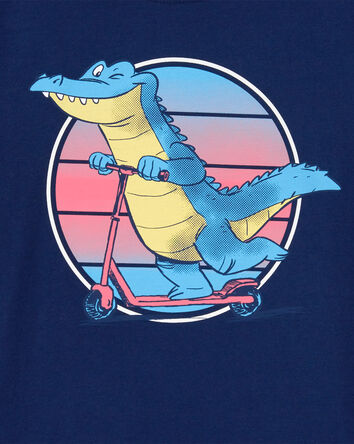 T-shirt en jersey à imprimé d’alligator planchiste, 