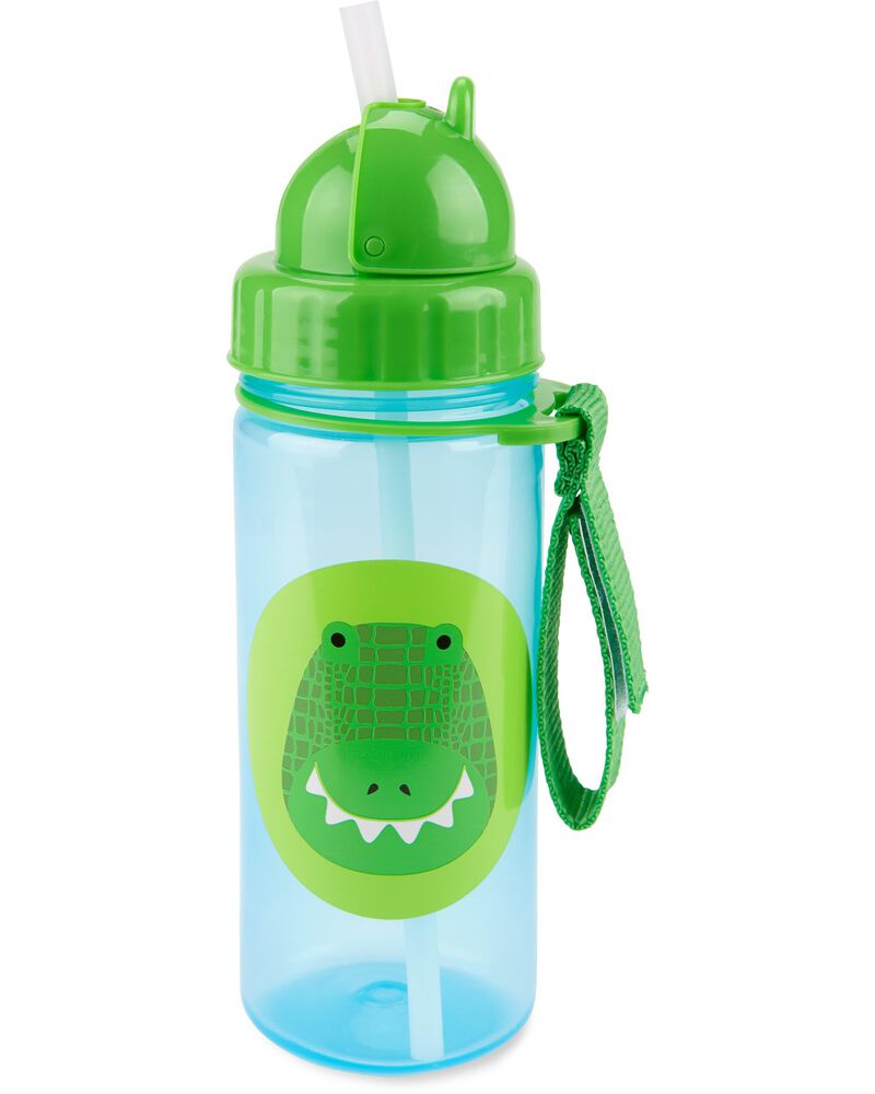 Bouteille &agrave; paille Zoo - 13 oz - crocodile, image 2 sur 9 diapositives