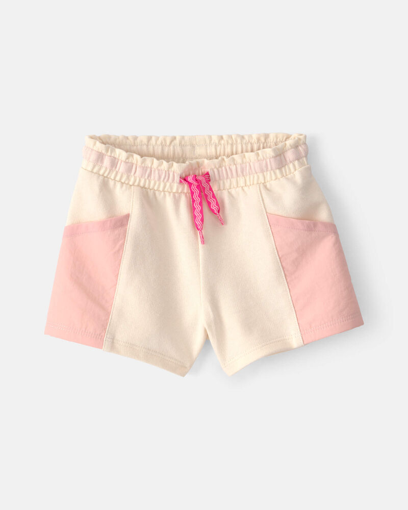 B&eacute;b&eacute; fille - Short en jersey bouclette - Rose/Ivoire, image 1 sur 2 diapositives