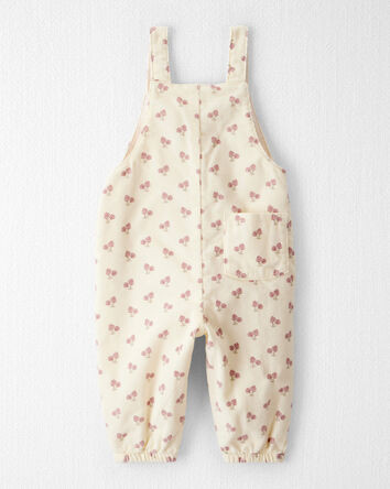 Baby Girl Organic Cotton Corduroy Overalls in Garden Bloom Print, 