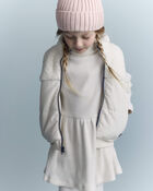 Toddler Sherpa Ski Puffer Vest - Cream, image 5 of 6 slides