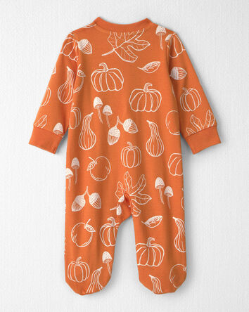 B&eacute;b&eacute; - Grenouill&egrave;re en coton biologique &agrave; motif Courges d&rsquo;automne, 