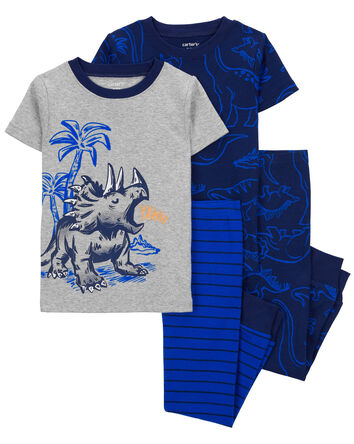4-Piece Dinosaur Cotton Blend Pyjamas, 