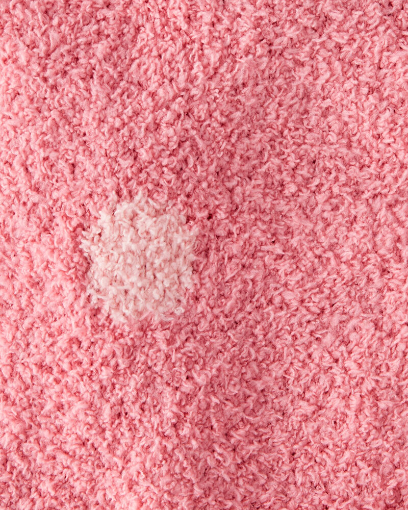 Polka Dot Plush Blanket - Pink, image 2 of 2 slides