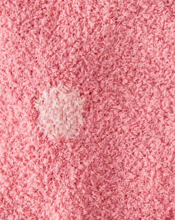 Couverture pelucheuse à pois - Rose, 
