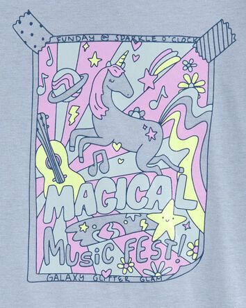 T-shirt imprimé en jersey Magical music fest, 