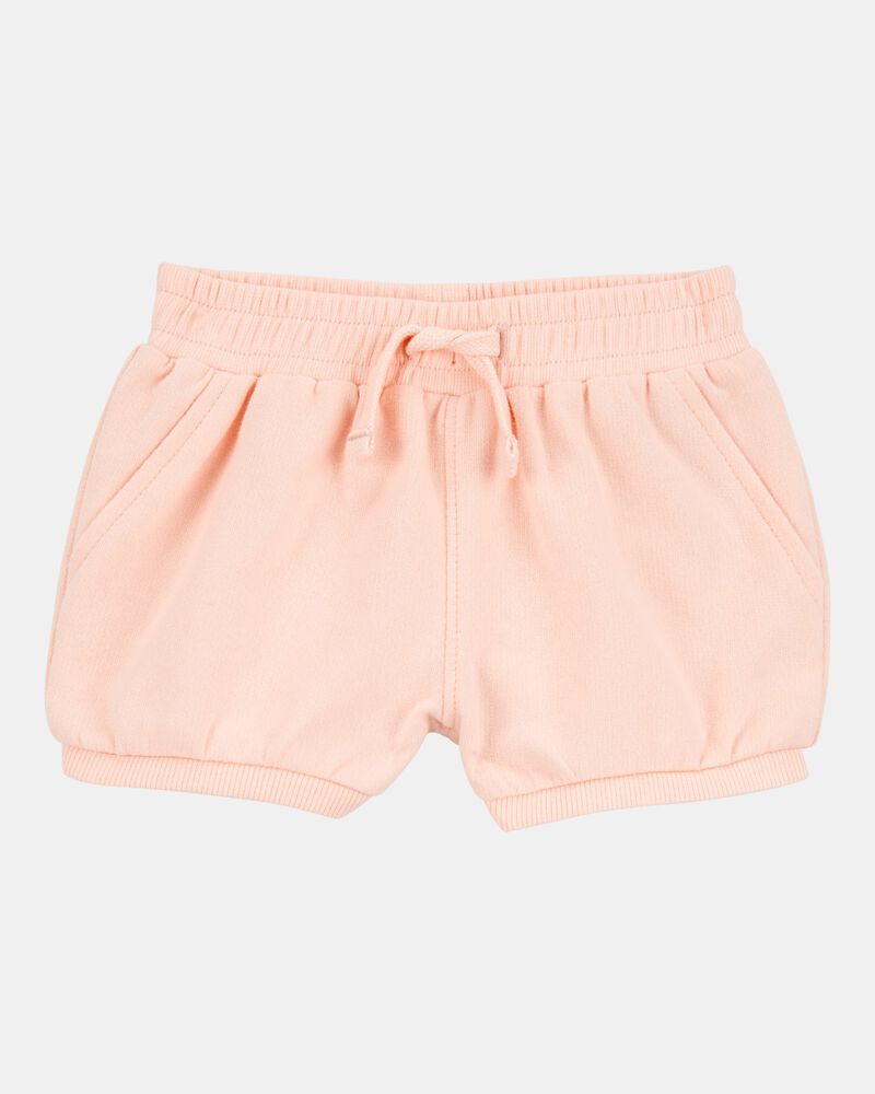 Baby Girl Pull-On French Terry Shorts - Pink, image 1 of 4 slides