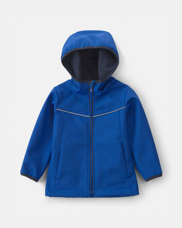 Toddler Boy Water-Activated Rain Jacket- Blue , 