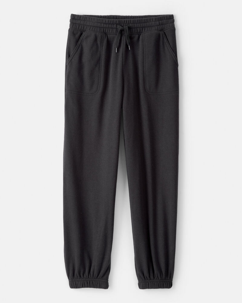 Girls DayDream Fleece Knit Drawstring Joggers - Black, image 1 of 4 slides